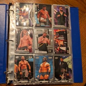 AEW Wrestling Cards Binder 🔥 AEW Trading Cards Collection Lot Collection